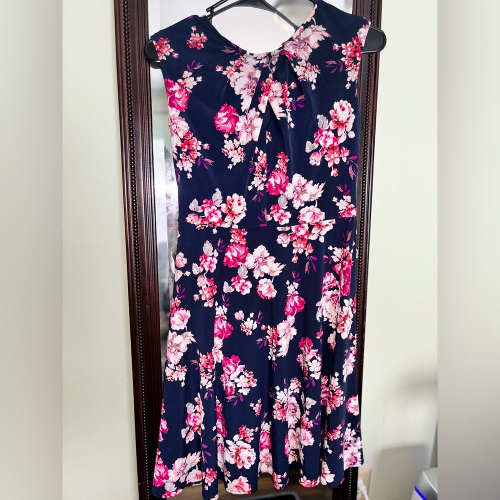 Maggy London Navy Floral Dress